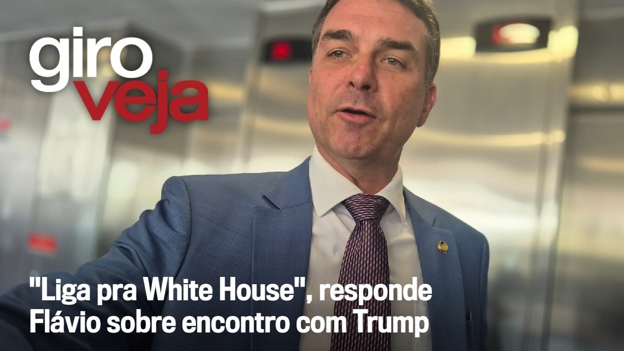 "Liga pra White House", responde Flávio sobre encontro com Trump | Giro VEJA