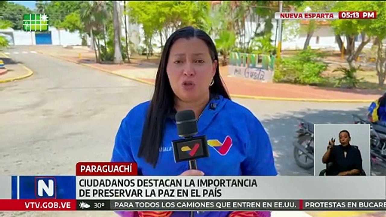 Ciudadanos destacan la importancia de preservar la paz en el país, Paraguachí -  Nueva Esparta 07.10.2025