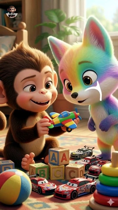 Manny & Rainbowfox - Go on a Airplane Flight ✈️🐵🌈