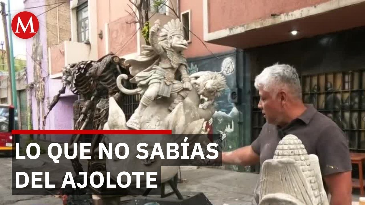 Cristóbal Ochoa expone la leyenda del ajolote mexicano con 11 esculturas antes del mundial