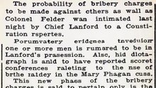 Sunday, 25th May 1913 Others Will Be Involved In New Bribery Charges Intimates Chief Lanford