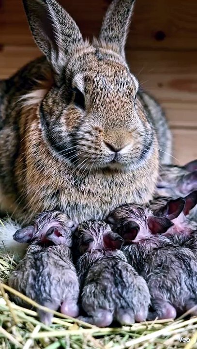 Rabbit Apne small babies ko milk pila raha hai