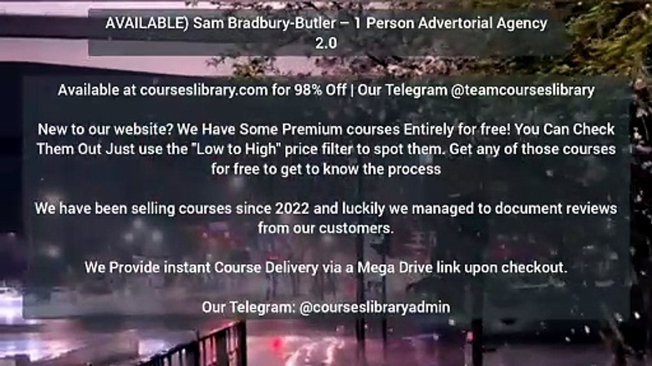 Sam Bradbury-Butler – 1 Person Advertorial Agency 2.0