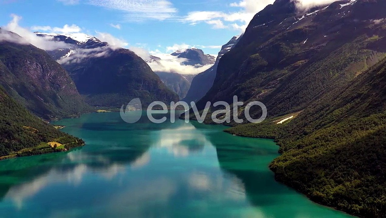 Beautiful Nature Norway Natural Landscape Lovatnet Lake