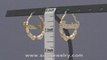 10K Gold Huge Round Name Bamboo Earrings 1 3/8 Inch GB_23
