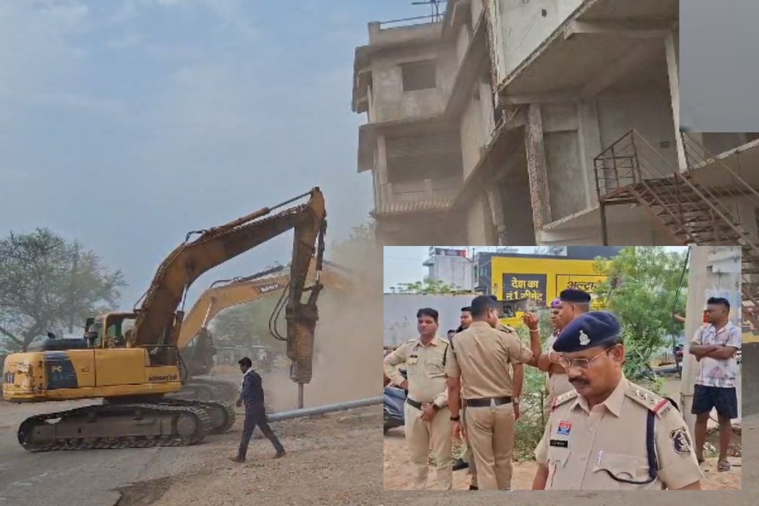 बेमेतरा में बुलडोजर एक्शन! 82 से ज्यादा अवैध निर्माण ध्वस्त, करोड़ों की जमीन कराई गई खाली