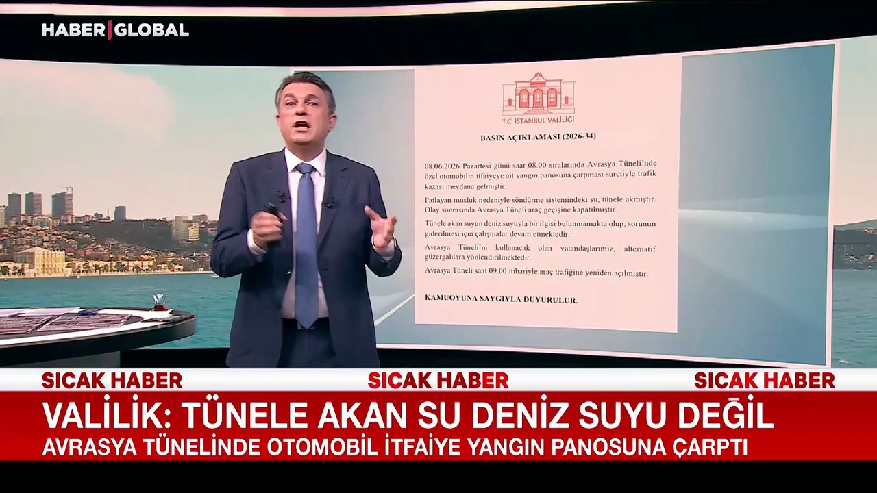 Kaza nedeniyle Avrasya Tüneli trafiğe kapatıldı! Valilikten açıklama geldi