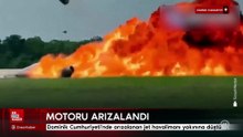 Dominik Cumhuriyeti'nde motoru arızalanan jet havalimanı yakınına düştü