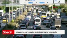 İstanbul'da haftanın ilk iş gününde trafik yoğunluğu yüzde 63 olarak ölçüldü