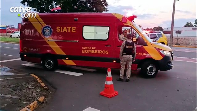 Motociclista fica ferido após colisão com carro no Jardim Porto Alegre, em Toledo