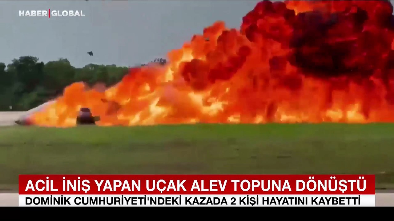 Acil iniş yapan uçak alev topuna dönüştü! 2 ölü