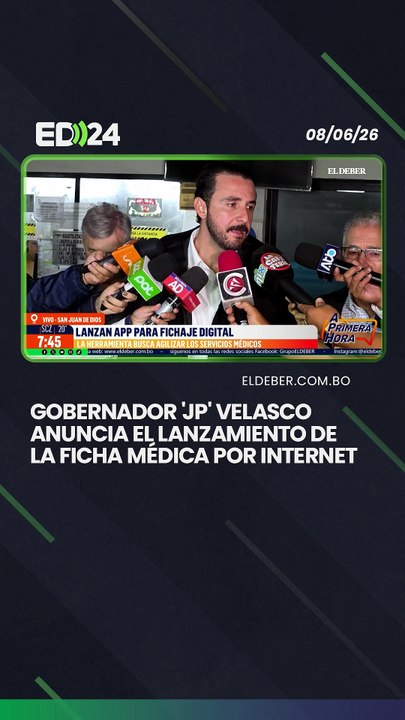 Gobernador 'JP' Velasco anuncia el lanzamiento de la ficha médica por internet