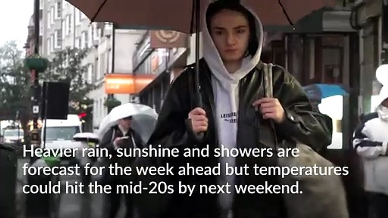 Mix of heavy rain and sun forecast for next week ahead of warmer temperatures