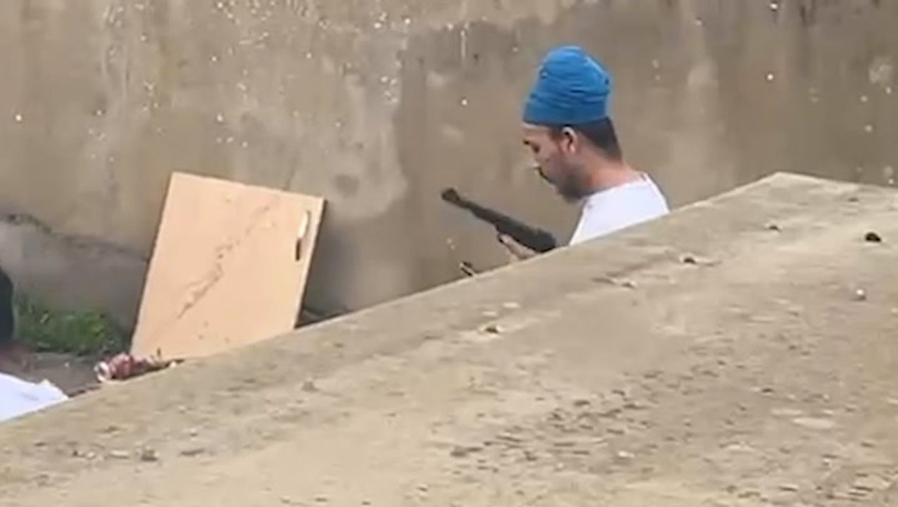 Henry Nowak’s killer Vickrum Digwa seen brandishing ‘gun’ in back garden in footage filmed three years before student’s murder