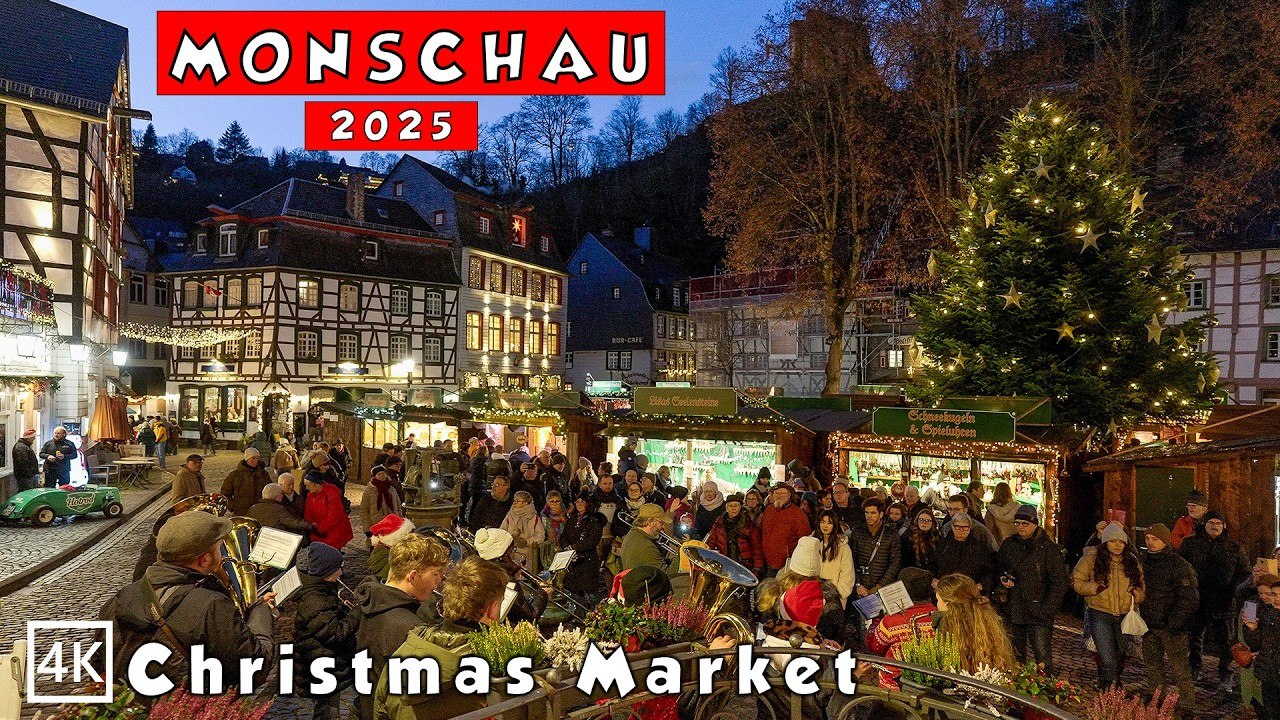 Monschau Medieval Christmas Market🎄|  A Storybook Fairytale Night Walk | Germany 4K 🎄