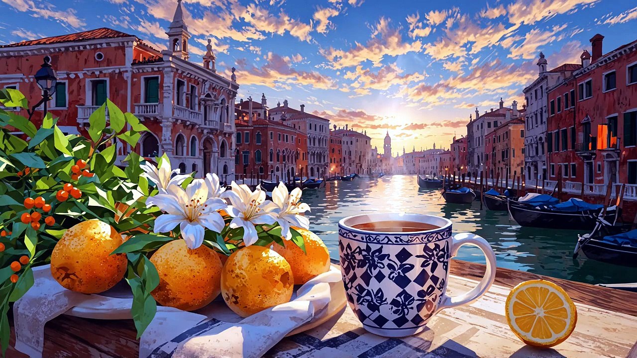 POV _ Tu es sur une terrasse en Italie avec un café et du Jazz 🇮🇹✨