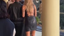 Miley Cyrus Stuns in Leather at Hermès Show in L.A.
