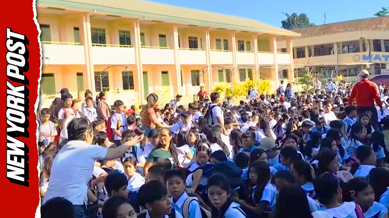 Students Cry Out and Run for Safety as Powerful 7.8 Earthquake Hits Philippines School
