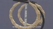 10K Gold Large Round Bamboo Hoop Earrings 3 3/8 Inch GB_17