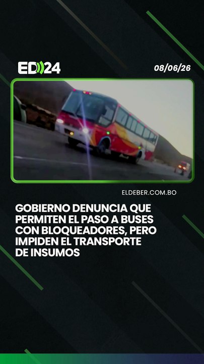 Gobierno denuncia que permiten el paso a buses con bloqueadores, pero impiden el transporte de insumos