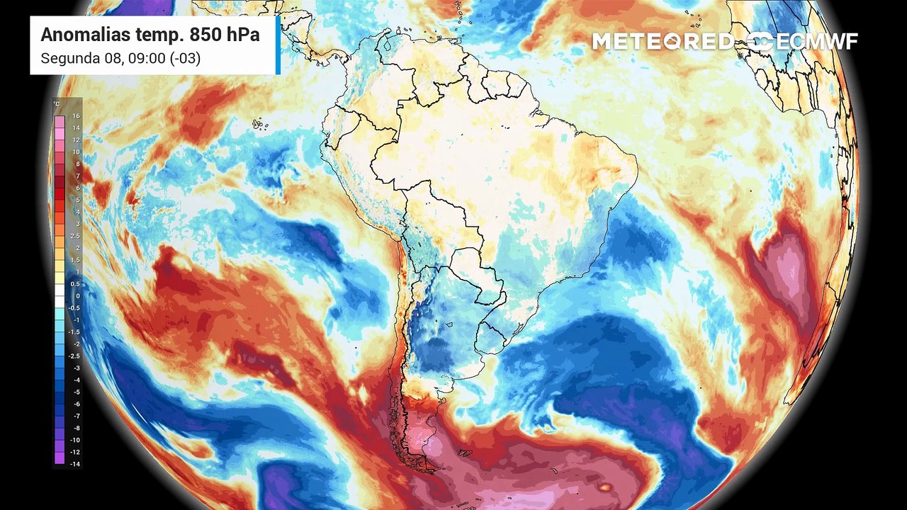 Segunda-Feira, 8 de Junho: Onda de frio pode trazer o evento mais intenso do ano na virada para o inverno