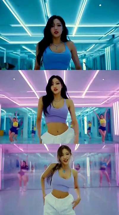 AI K-pop Day 10: Blue → Purple → White 🔥 0.8s Hair Whip Combo