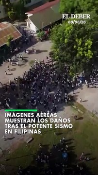 Imágenes aéreas muestran los daños tras el potente sismo en Filipinas