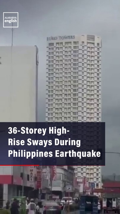 36-Storey High-Rise Sways During Philippines Earthquake