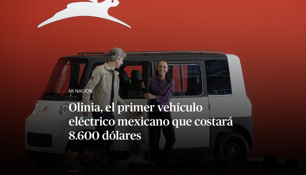 México apuesta por la electromovilidad: Presentan el "Olinia 1"
