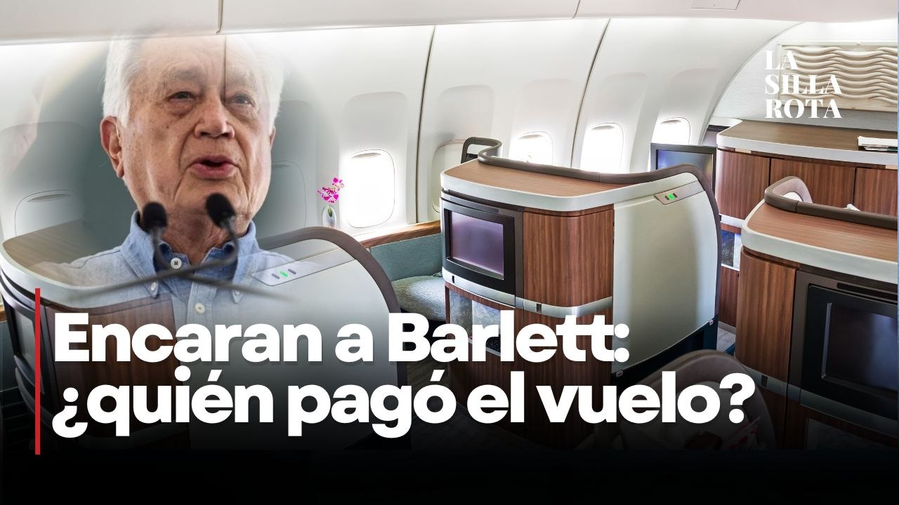 Pasajero confronta a Manuel Bartlett por viajar en primera clase rumbo a España