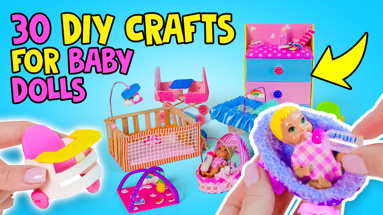 30 créations DIY pour le bébé de Barbie ! Poussettes, bains et plus encore