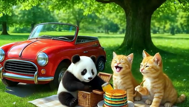 Mama Cat Trims Fur on the Farm and Makes Tiger Hat