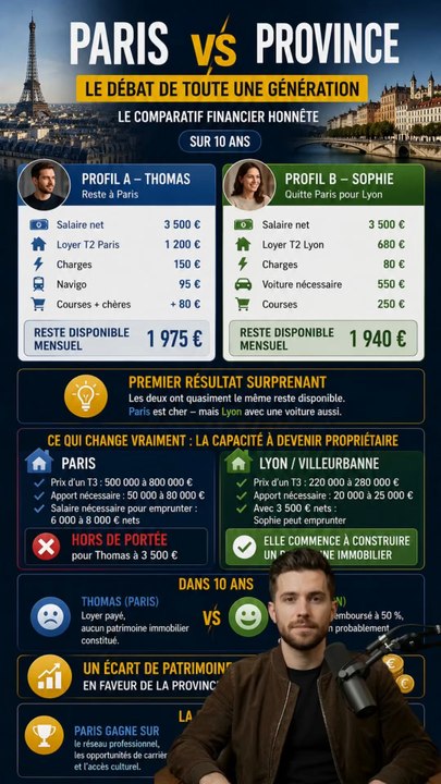 Paris vs province. Qui gagne vraiment sur 10 ans en termes de patrimoine ?