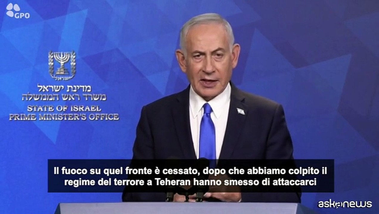 Iran, Netanyahu: per ora fuoco sospeso ma pronti a rispondere