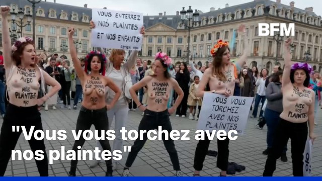 Rassemblements pour Lyhanna: des Femen mènent une action devant le ministère de la Justice