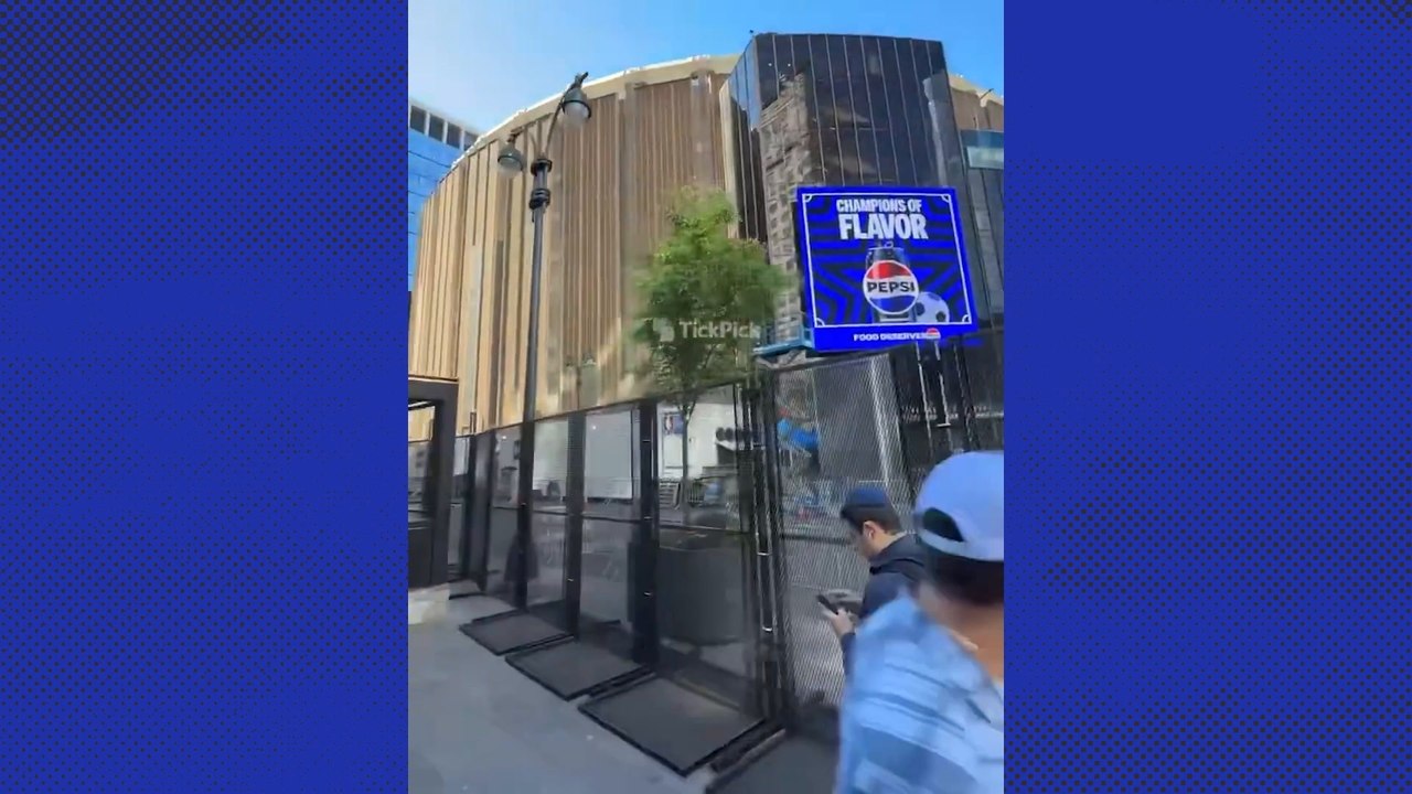 Barriers placed around MSG with President Trump set to attend NBA Finals game
