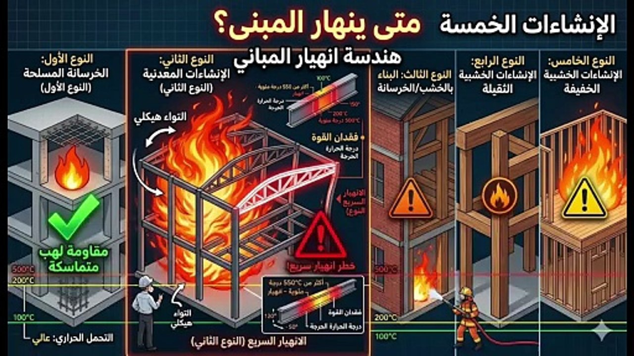 أنواع الإنشاءات الخمسة