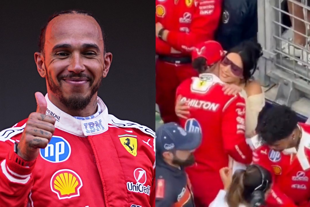 Lewis Hamilton's subtle gesture toward Kim Kardashian catches fans' attention