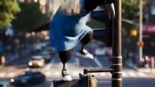 Dancing Crows in Clothes at Traffic Signal 😂 | Funniest Animal Clip