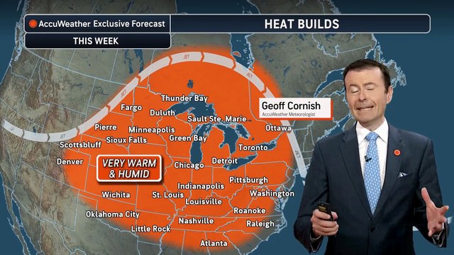 Sizzling heat and humidity to fuel severe storms in central US
