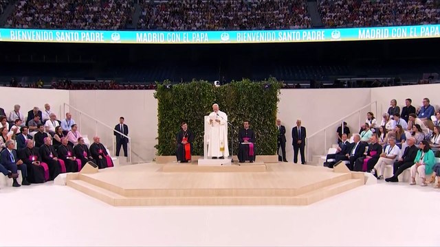 León XIV en el Bernabéu: ¡Hoy la Iglesia de Madrid ha hecho un golazo para siempre!