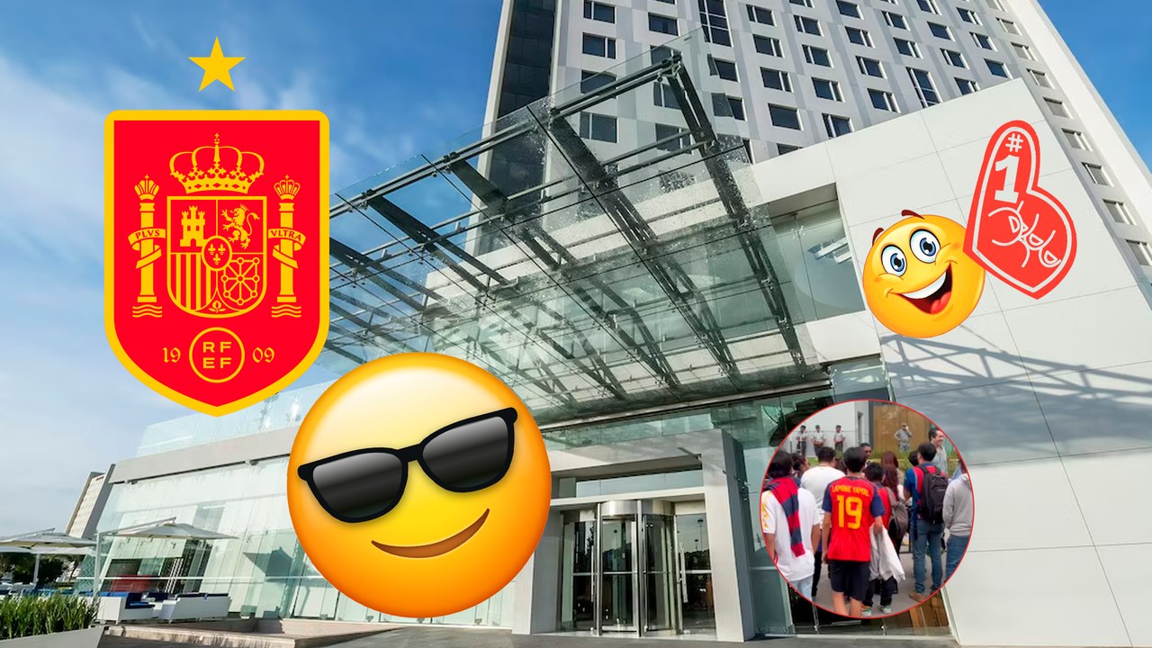 Aficionados de la selección de España se reúnen en el hotel para conocer las estrellas de La Roja