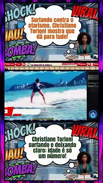🏄_♀️ #ChristianeTorloni realizou um sonho antigo e deixou uma pergunta no ar quem desistiu cedo demais