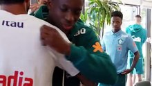 Éderson recebido pelo Brasil nos EUA