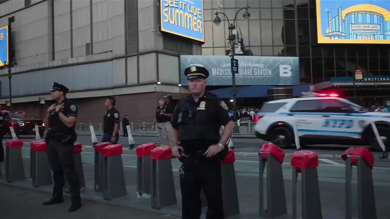 Heavy security outside MSG as Trump arrives Knicks-Spurs NBA final