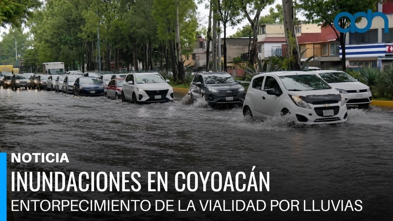 Inundaciones en Coyoacán dejan caos a su paso, afectando a los autos y al Metrobús