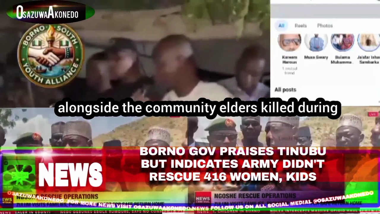 Borno Gov Praises Tinubu But Indicates Army Didn’t Rescue 416 Women, Kids