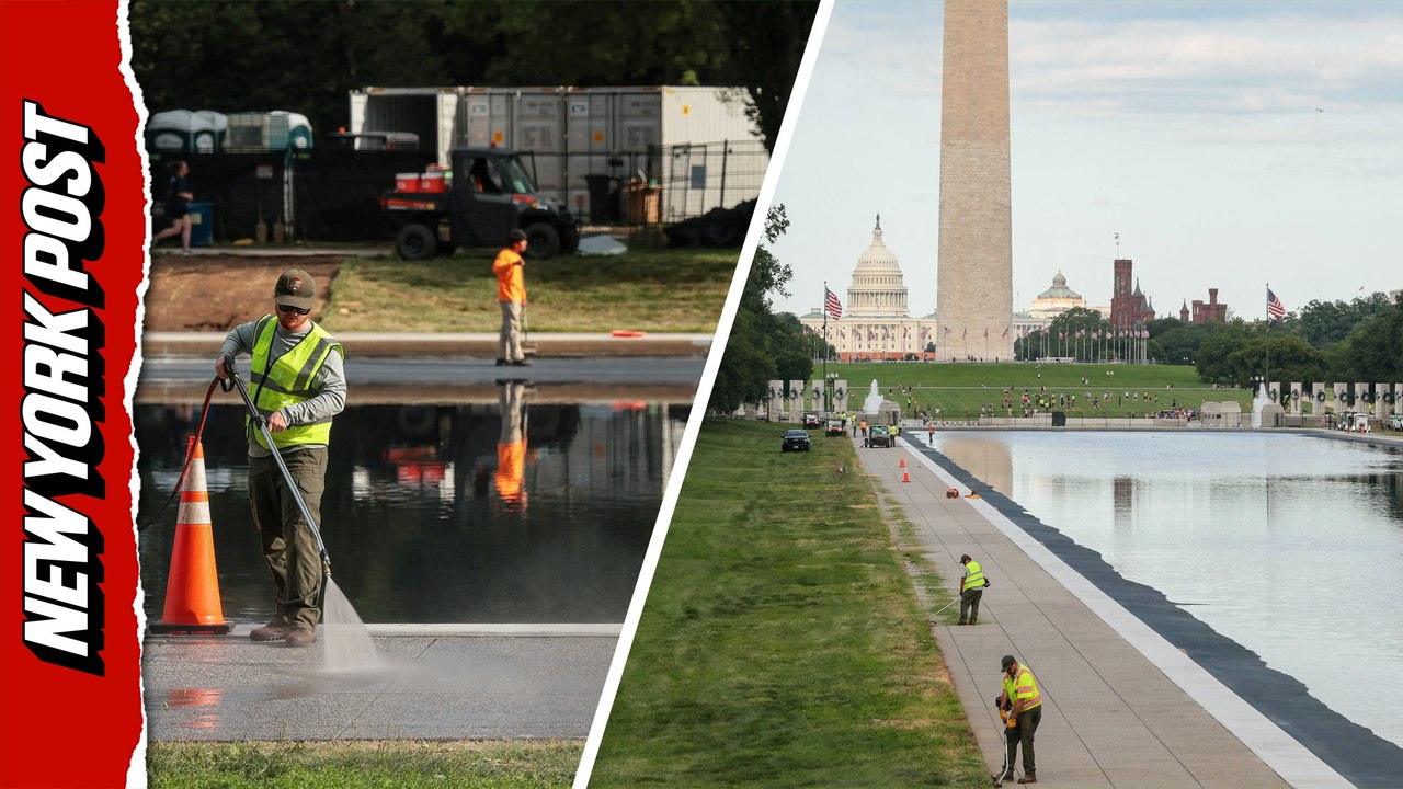 Work continues on historic reflecting pool for America's 250th