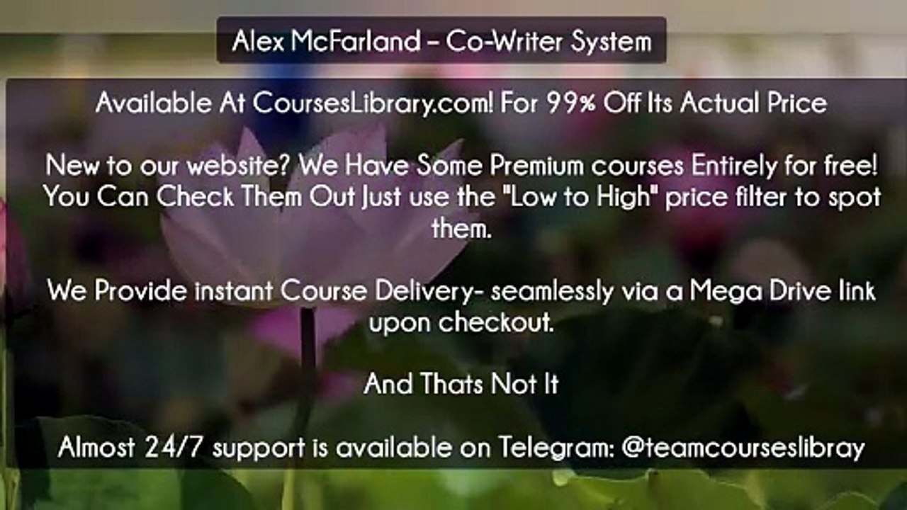 (Courseslibrary.com)Alex McFarland – Co-Writer System